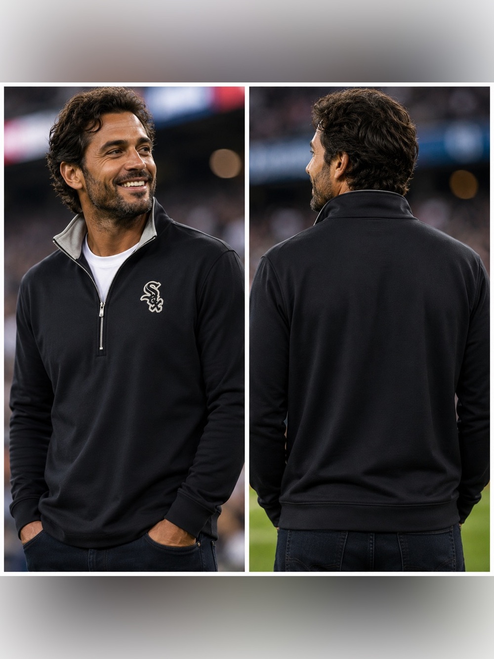 🆕 NWT Johnnie-O Chicago White Sox Motion Performance 1/4 Zip Jacket Men’s Medium